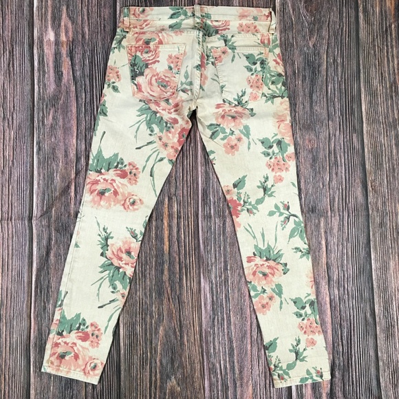 CURRENT/ELLIOTT Floral Skinny Jeans Size 24/0 - Picture 5 of 6
